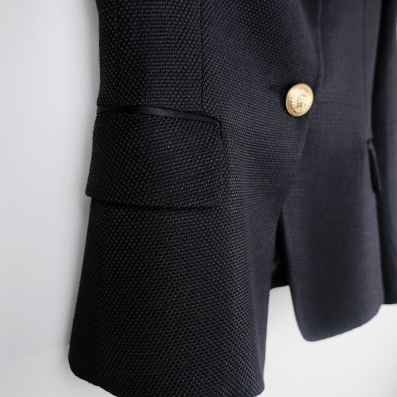 Balmain Gold Single Button Tuxedo Jacket - Picture 4 of 8